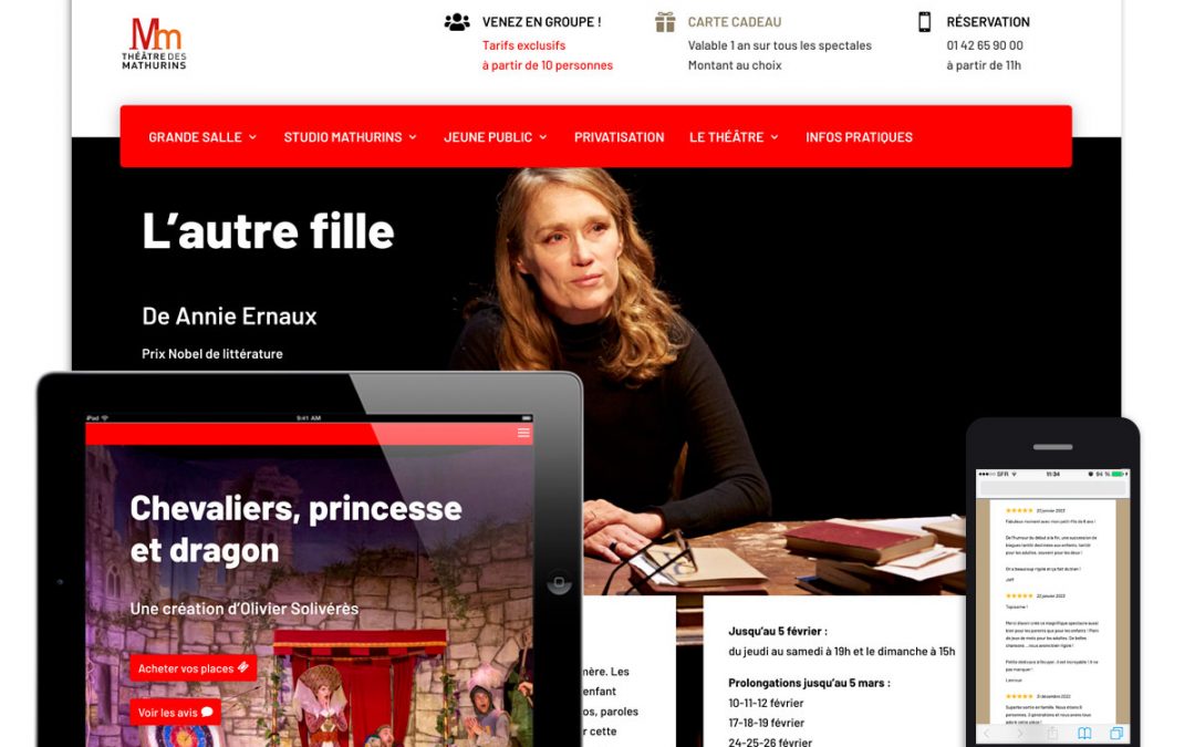 Nouveau site pour le Théâtre des Mathurins