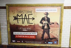 Christophe Maé - Affichage Métro - Décibels