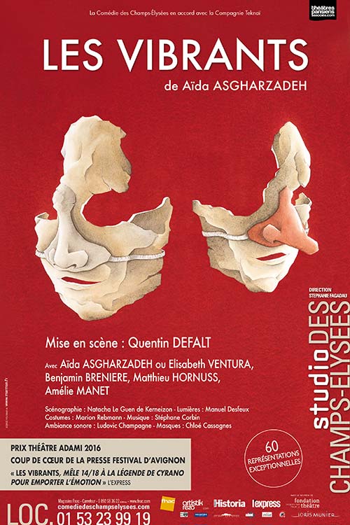 Les vibrants de Aïda Asgharzadeh - Studio des Champs-Elysées Affiche Théâtre