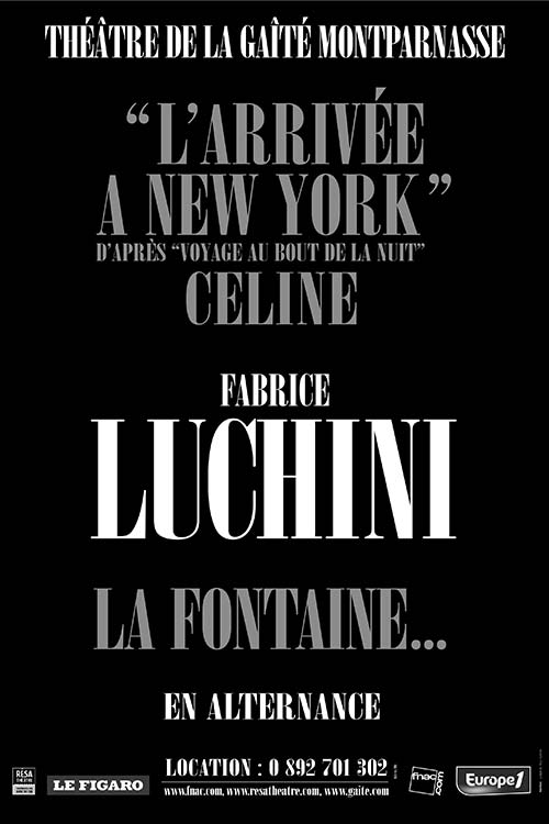 LUCHINI 2 SPECTACLES 40X60 Affiche Théâtre
