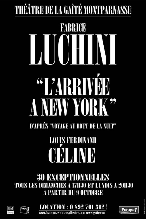 LUCHINI CELINE GAITE 40X60 Affiche Théâtre