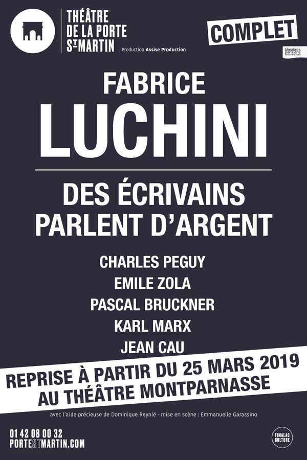 FabriceLuchini TPSM 40x60 Affiche Théâtre