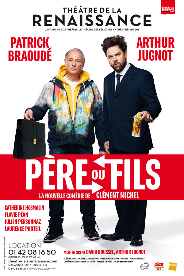 Pere Ou Fils Renaissance Jugnot Braoude Affiche affiche théâtre
