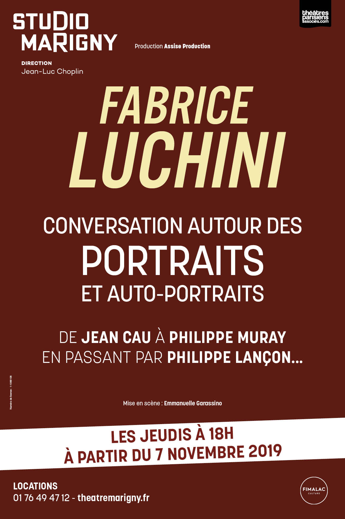 Luchini Portraits 40x60 BAT affiche théâtre