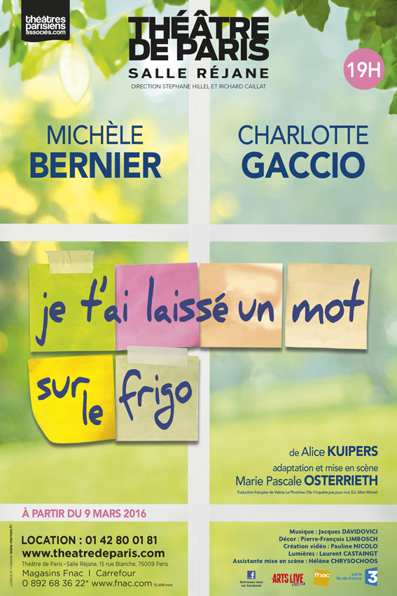 MotSurLeFrigo-TheatredeParis-40x60 Affiche Théâtre