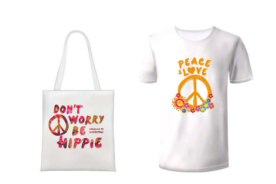 Woodstock Tee Shirt Tote Bag