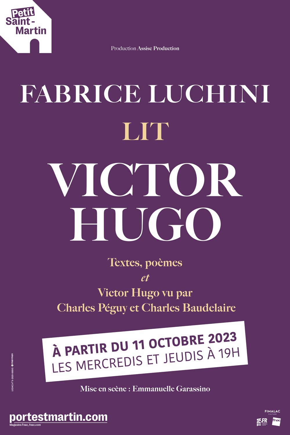 FL VictorHugo PTSM Affiche affiche théâtre