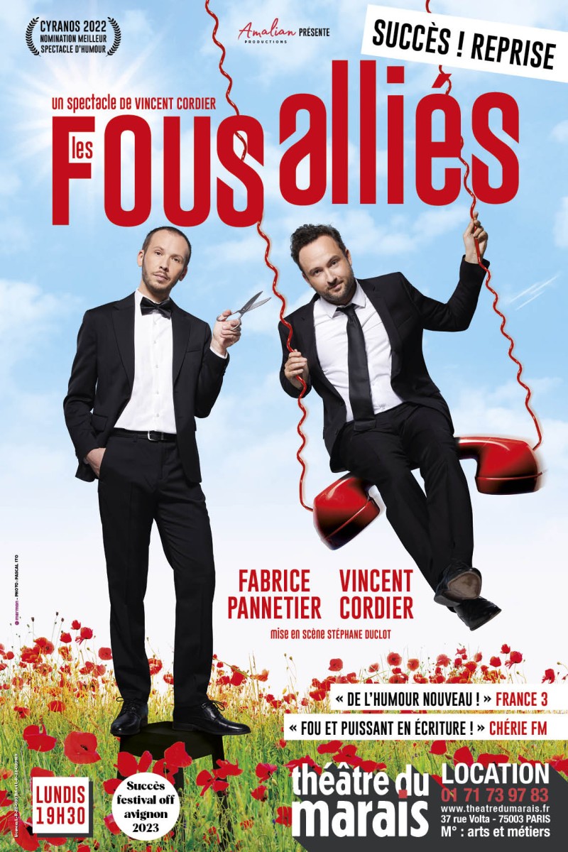 Affiche tournée des Fous Alliés